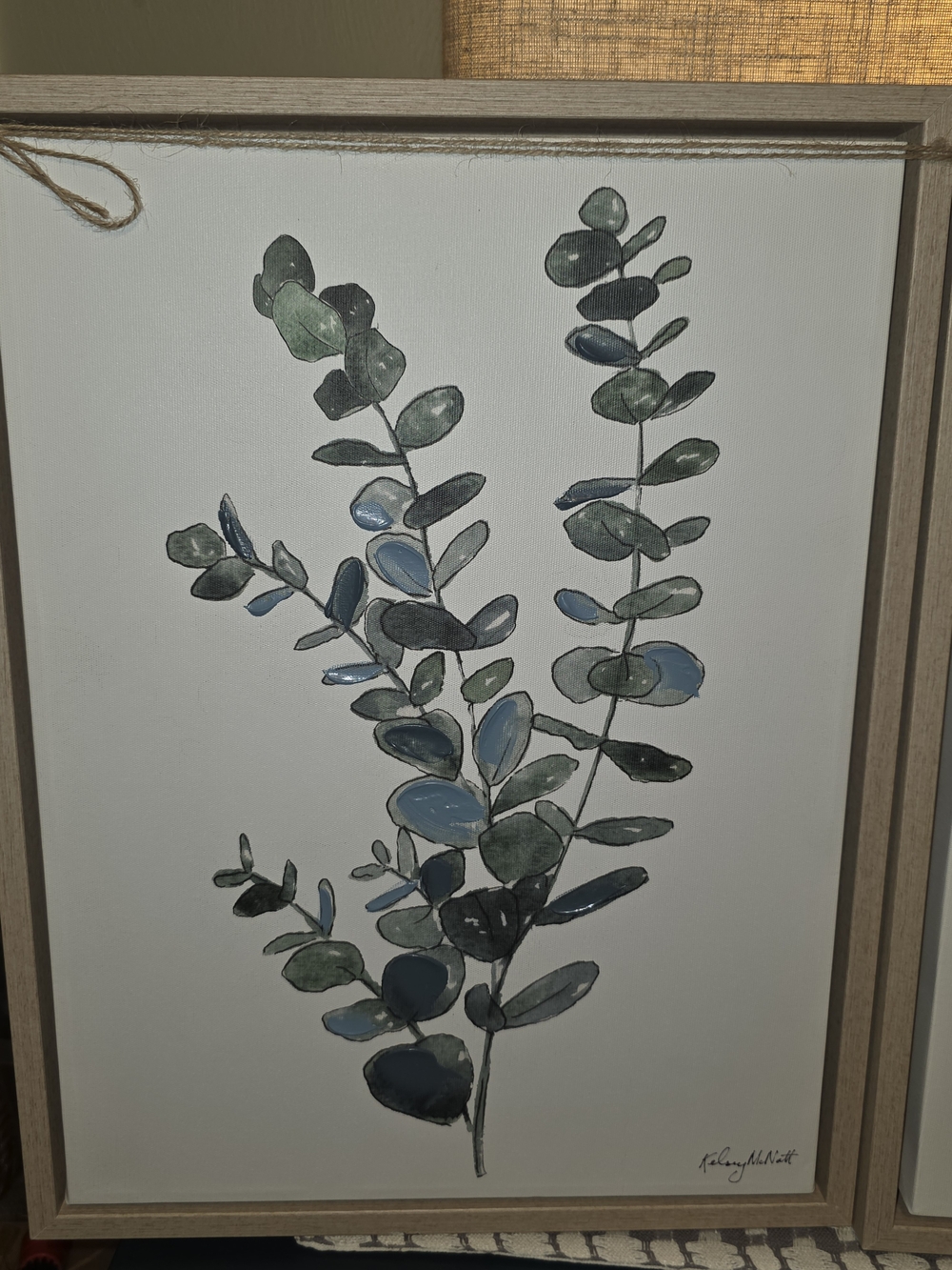 Kirklands Botanical Eucalyptus Prints in Green and Blue - Picture 4 of 9